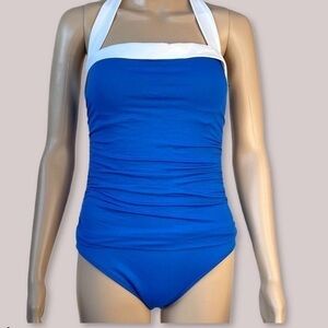 Vintage Blue and White Ralph Lauren Bathing Suit